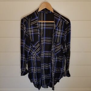 Sanctuary Blue And Black Flannel
